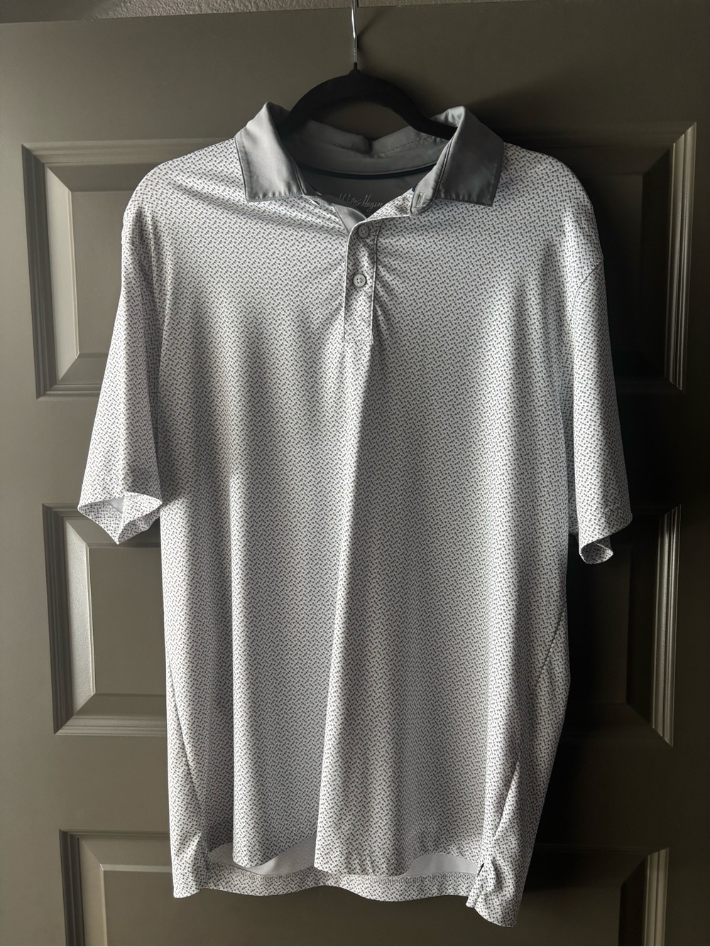 Walter Hagen Light Gray Polo with Subtle Pattern